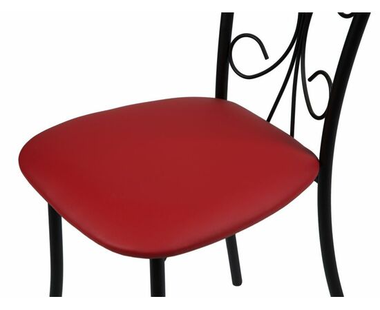 Стул Неаполь ДП2-16, кожзам Экотек красный, каркас черный матовый, изображение 4 | Интернет магазин мебели и декора LifeDekor