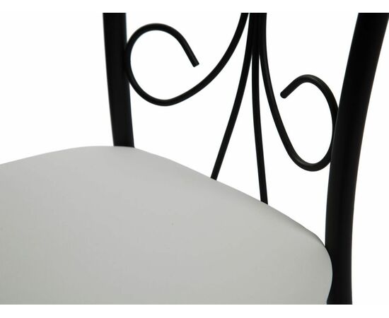 Стул Неаполь ДП2-16, кожзам Линкольн белый, каркас черный матовый, изображение 5 | Интернет магазин мебели и декора LifeDekor