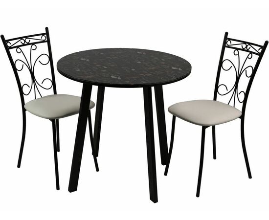 Обеденная группа (Стол Филд и 2 стула Неаполь), Линкольн белый, изображение 2 | Интернет магазин мебели и декора LifeDekor