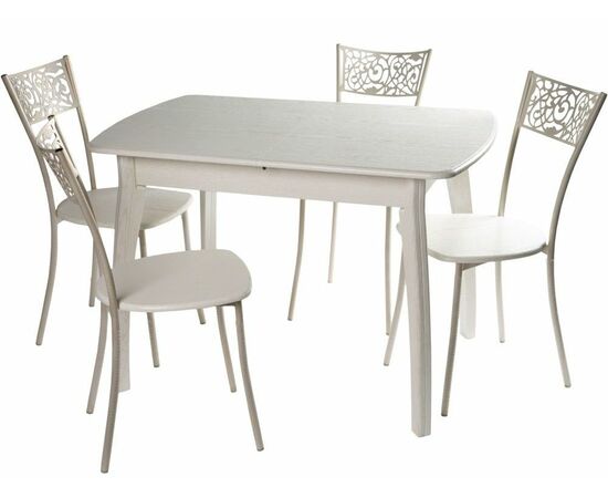 Обеденная группа (Стол Верона и 4 стула Эрго), МДФ патина 27, изображение 2 | Интернет магазин мебели и декора LifeDekor