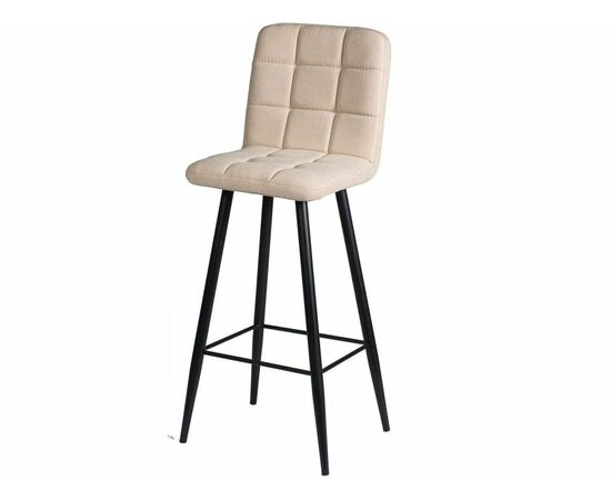 Стул ДП2-08 «Барный» М106 ткань «Канди Крем», каркас черный матовый, изображение 2 | Интернет магазин мебели и декора LifeDekor