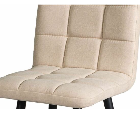 Стул ДП2-08 «Барный» М106 ткань «Канди Крем», каркас черный матовый, изображение 6 | Интернет магазин мебели и декора LifeDekor