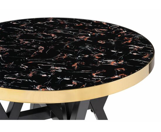 Стол деревянный Selina 80х72 black / gold, изображение 3 | Интернет магазин мебели и декора LifeDekor