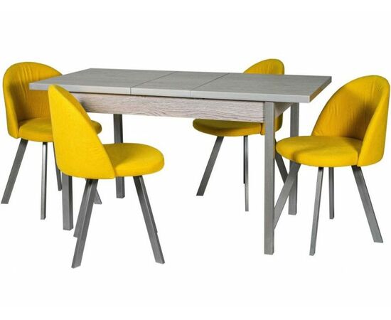 Обеденная группа (Стол Денвер и 4 стула Спайдер), ткань Канди Сани | Интернет магазин мебели и декора LifeDekor