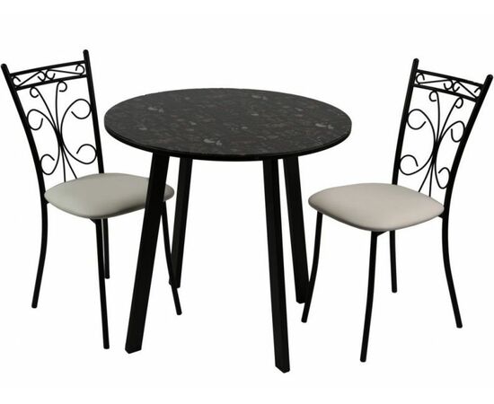 Обеденная группа (Стол Филд и 2 стула Неаполь), Линкольн белый | Интернет магазин мебели и декора LifeDekor