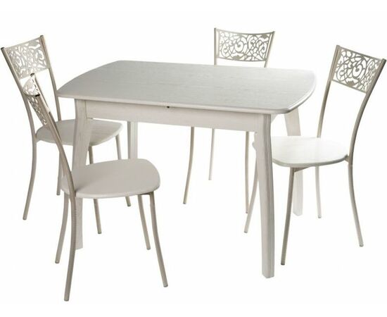 Обеденная группа (Стол Верона и 4 стула Эрго), МДФ патина 27 | Интернет магазин мебели и декора LifeDekor