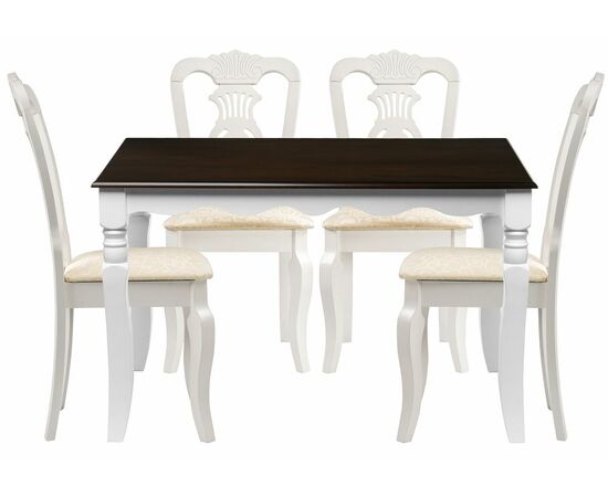 Обеденная группа Нивре butter white / white / oak | Интернет магазин мебели и декора LifeDekor