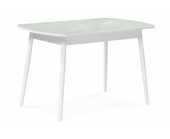 Стол стеклянный Бейкер 120(152)х70х75 белый | Интернет магазин мебели и декора LifeDekor