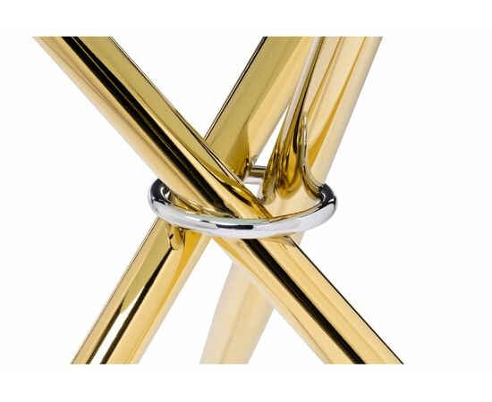 Стол стеклянный Rock 80х75 white / gold, изображение 5 | Интернет магазин мебели и декора LifeDekor