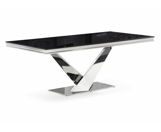 Стол стеклянный Levon 200x100x75 black | Интернет магазин мебели и декора LifeDekor