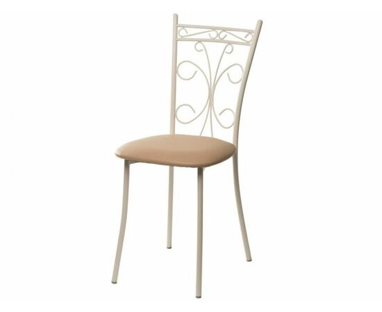 Стул Неаполь ДП2-16, кожзам Линкольн беж, каркас белый матовый | Интернет магазин мебели и декора LifeDekor