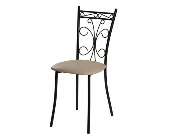 Стул Неаполь ДП2-16, кожзам Линкольн беж, каркас черный матовый | Интернет магазин мебели и декора LifeDekor
