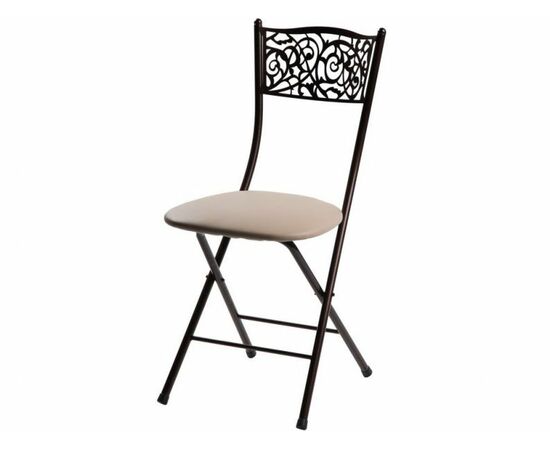 Стул складной Стефани ДП2-04, кожзам Линкольн беж, каркас арабискат | Интернет магазин мебели и декора LifeDekor