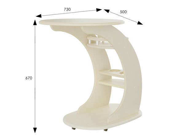Стол придиванный Люкс дуб шампань Л, изображение 2 | Интернет магазин мебели и декора LifeDekor