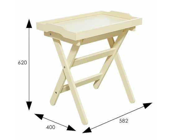 Столик с подносом Лотос дуб шампань Л, изображение 2 | Интернет магазин мебели и декора LifeDekor