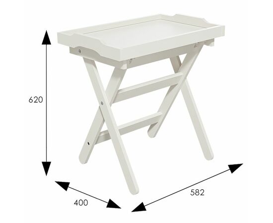 Столик с подносом Лотос молочный дуб Л, изображение 2 | Интернет магазин мебели и декора LifeDekor