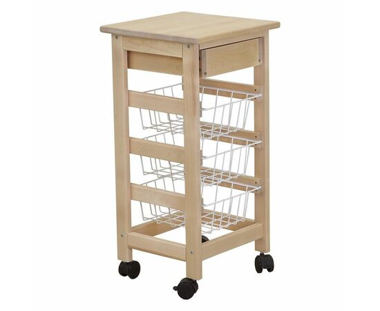 Тумба с ящиком и корзинами лак, изображение 2 | Интернет магазин мебели и декора LifeDekor