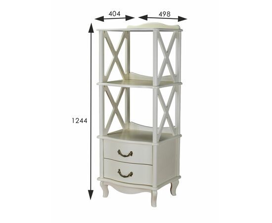 Этажерка Джульетта 2 уровня, дуб шампань Л, изображение 7 | Интернет магазин мебели и декора LifeDekor