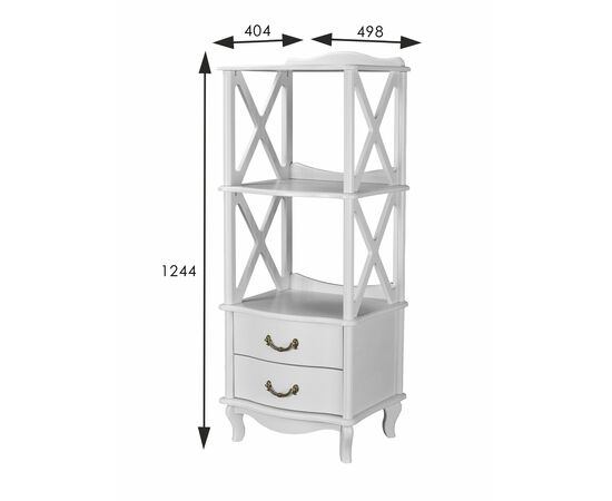 Этажерка Джульетта 2 уровня, молочный дуб Л, изображение 5 | Интернет магазин мебели и декора LifeDekor