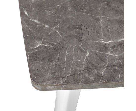 Стол Oslo раскладной 120-160x80x76см, Мрамор Сиена, белый, изображение 6 | Интернет магазин мебели и декора LifeDekor
