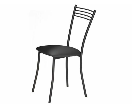 Стул «Хлоя» ДП2-28 кожзам. Темно-серый, каркас Графит, изображение 2 | Интернет магазин мебели и декора LifeDekor