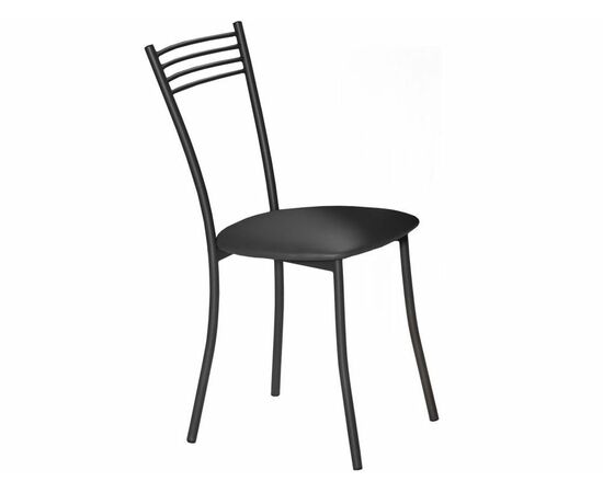 Стул «Хлоя» ДП2-28 кожзам. Темно-серый, каркас Графит, изображение 3 | Интернет магазин мебели и декора LifeDekor