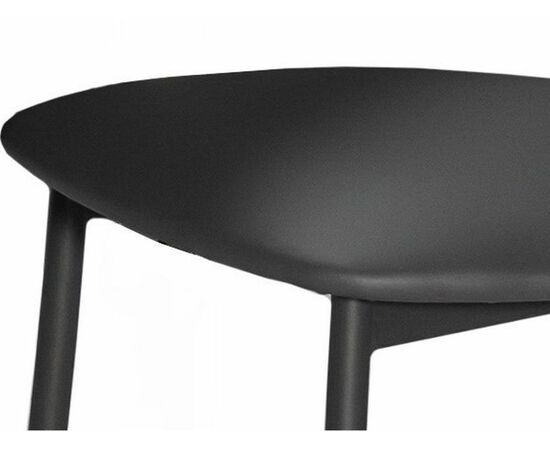 Стул «Хлоя» ДП2-28 кожзам. Темно-серый, каркас Графит, изображение 4 | Интернет магазин мебели и декора LifeDekor