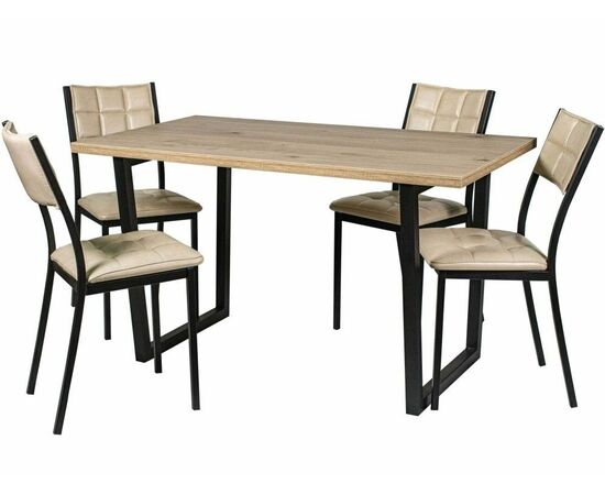 Стул Дункан ДП2-20, Pegas бежевый, каркас черный матовый, изображение 7 | Интернет магазин мебели и декора LifeDekor