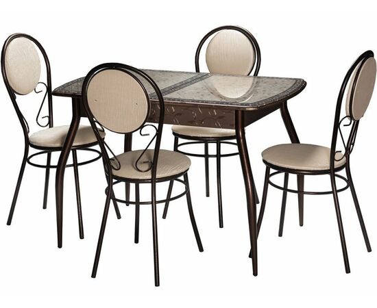 Стул «Ретро» ДП2-23, кожзам Bengal белый, каркас Арабискат, изображение 6 | Интернет магазин мебели и декора LifeDekor