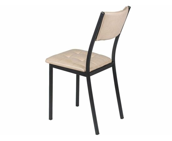 Стул Дункан ДП2-20, Pegas бежевый, каркас черный матовый, изображение 3 | Интернет магазин мебели и декора LifeDekor