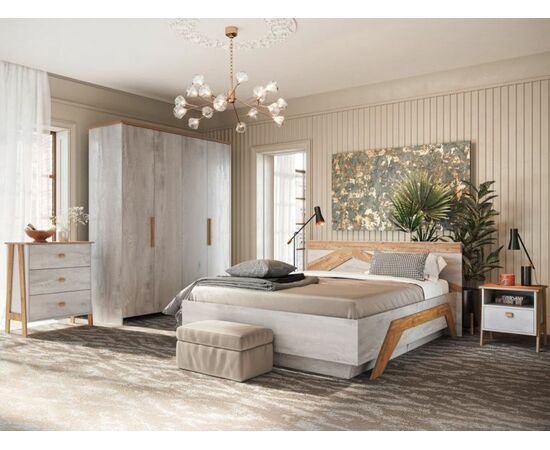 Спальня «Скандинавия», Бетон пайн светлый/ дуб наварра | Интернет магазин мебели и декора LifeDekor