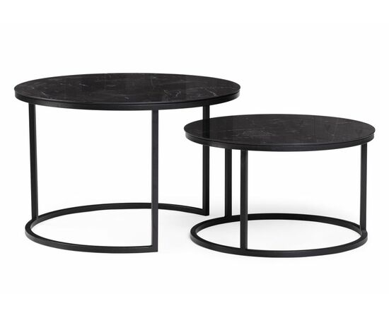 Журнальный стол Плумерия черный мрамор / черный | Интернет магазин мебели и декора LifeDekor