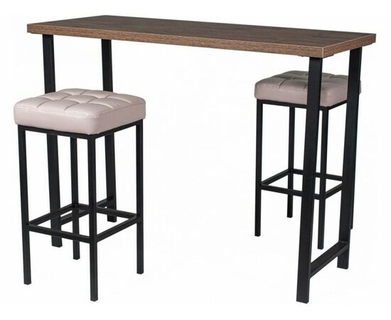 Обеденная группа (Консоль барная и 2 стула Камелот), кожзам беж | Интернет магазин мебели и декора LifeDekor