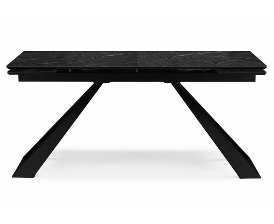 Стол стеклянный Маккарти 160(220)х90х75 дарк / черный, изображение 2 | Интернет магазин мебели и декора LifeDekor