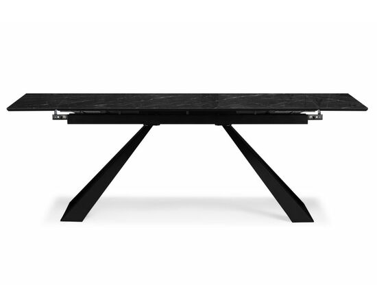 Стол стеклянный Маккарти 160(220)х90х75 дарк / черный, изображение 3 | Интернет магазин мебели и декора LifeDekor