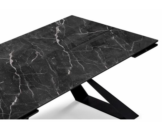 Стол стеклянный Маккарти 160(220)х90х75 дарк / черный, изображение 5 | Интернет магазин мебели и декора LifeDekor