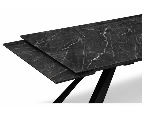 Стол стеклянный Маккарти 160(220)х90х75 дарк / черный, изображение 6 | Интернет магазин мебели и декора LifeDekor