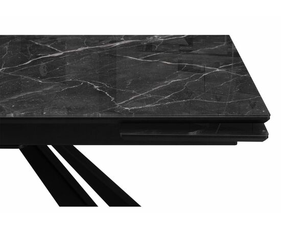 Стол стеклянный Маккарти 160(220)х90х75 дарк / черный, изображение 7 | Интернет магазин мебели и декора LifeDekor