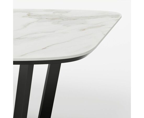 Стол овальный Mercedes 160, керамика белая, изображение 5 | Интернет магазин мебели и декора LifeDekor