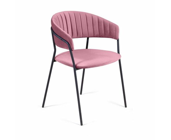 Стул Kelly с подлокотниками, бархат пудровый 15 | Интернет магазин мебели и декора LifeDekor