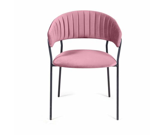Стул Kelly с подлокотниками, бархат пудровый 15, изображение 2 | Интернет магазин мебели и декора LifeDekor