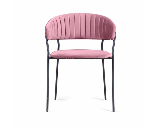 Стул Kelly с подлокотниками, бархат пудровый 15, изображение 3 | Интернет магазин мебели и декора LifeDekor
