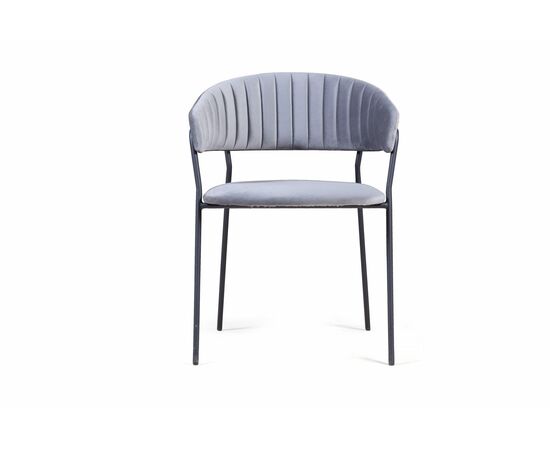 Стул Kelly с подлокотниками, бархат серый 27, изображение 2 | Интернет магазин мебели и декора LifeDekor