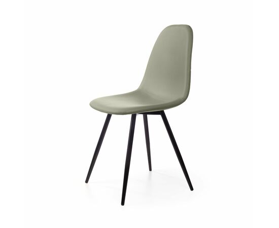 Стул TED, нанокожа Palermo 03, серый | Интернет магазин мебели и декора LifeDekor