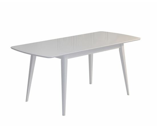 Стол обеденный Одиссей 1 Glass  (Белое стекло/ноги Белый) | Интернет магазин мебели и декора LifeDekor