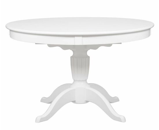 Стол круглый обеденный Амфора-Макси (125(165)х125х78 / Белый) | Интернет магазин мебели и декора LifeDekor