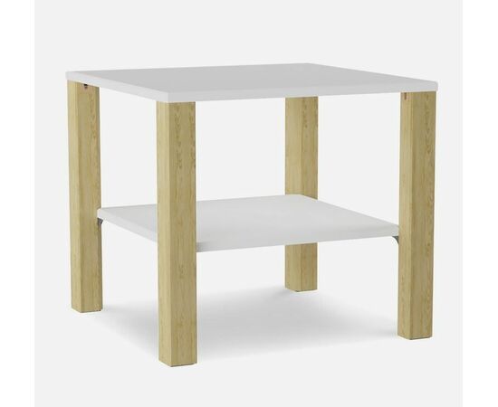 Стол журнальный "Матео" (Белый / Дуб янтарный) | Интернет магазин мебели и декора LifeDekor