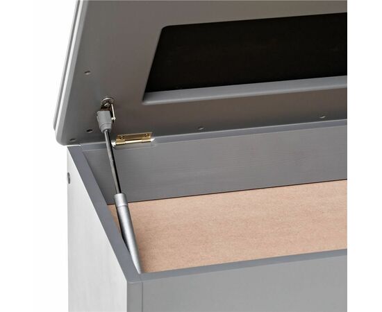 Обувница Патриция (Серый ясень / ткань V 19, каретная стяжка), изображение 5 | Интернет магазин мебели и декора LifeDekor