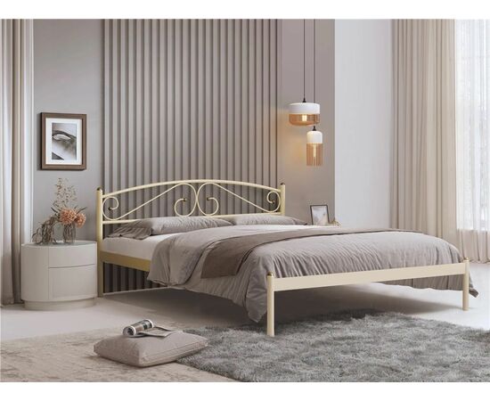 Кровать двуспальная Флоренция (120х200/металлическое основание / Бежевый) | Интернет магазин мебели и декора LifeDekor