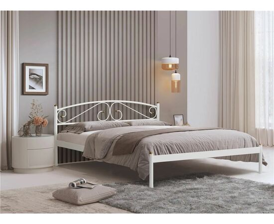 Кровать двуспальная Флоренция (140х200/металлическое основание / Белый) | Интернет магазин мебели и декора LifeDekor